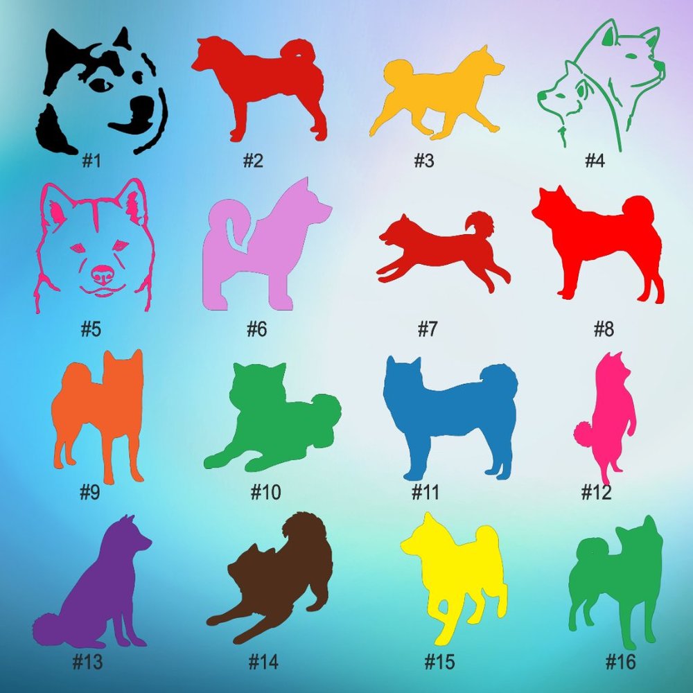 AKITA VINYL DECAL - 5-6"